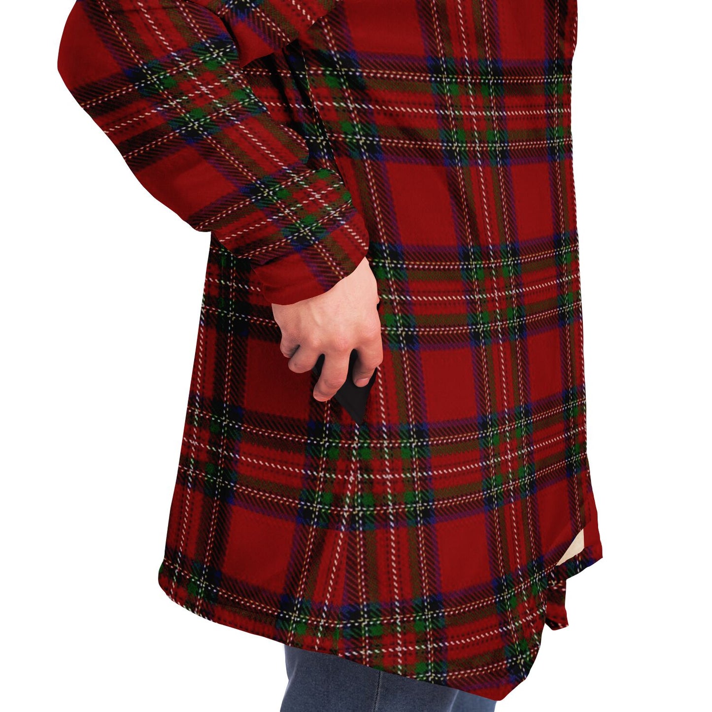 Tartan Red, hooded cloak
