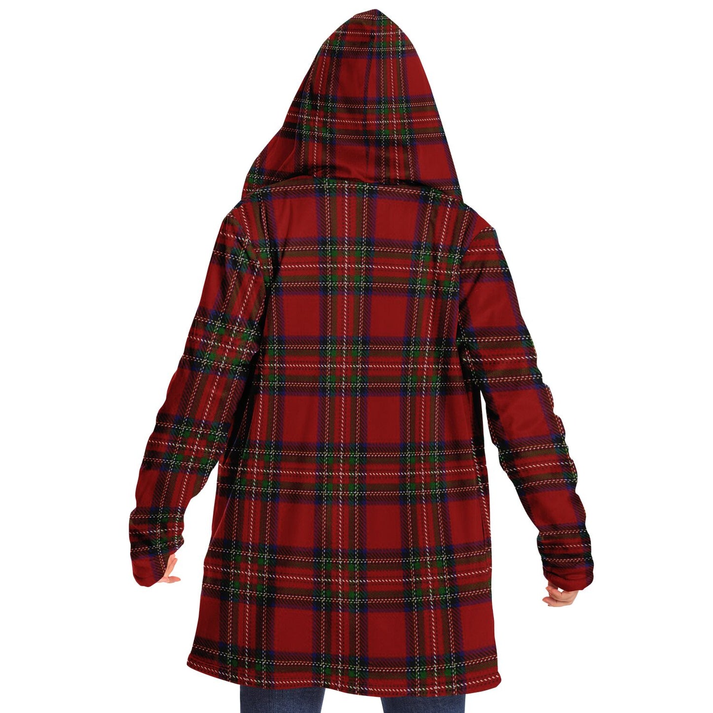Tartan Red, hooded cloak