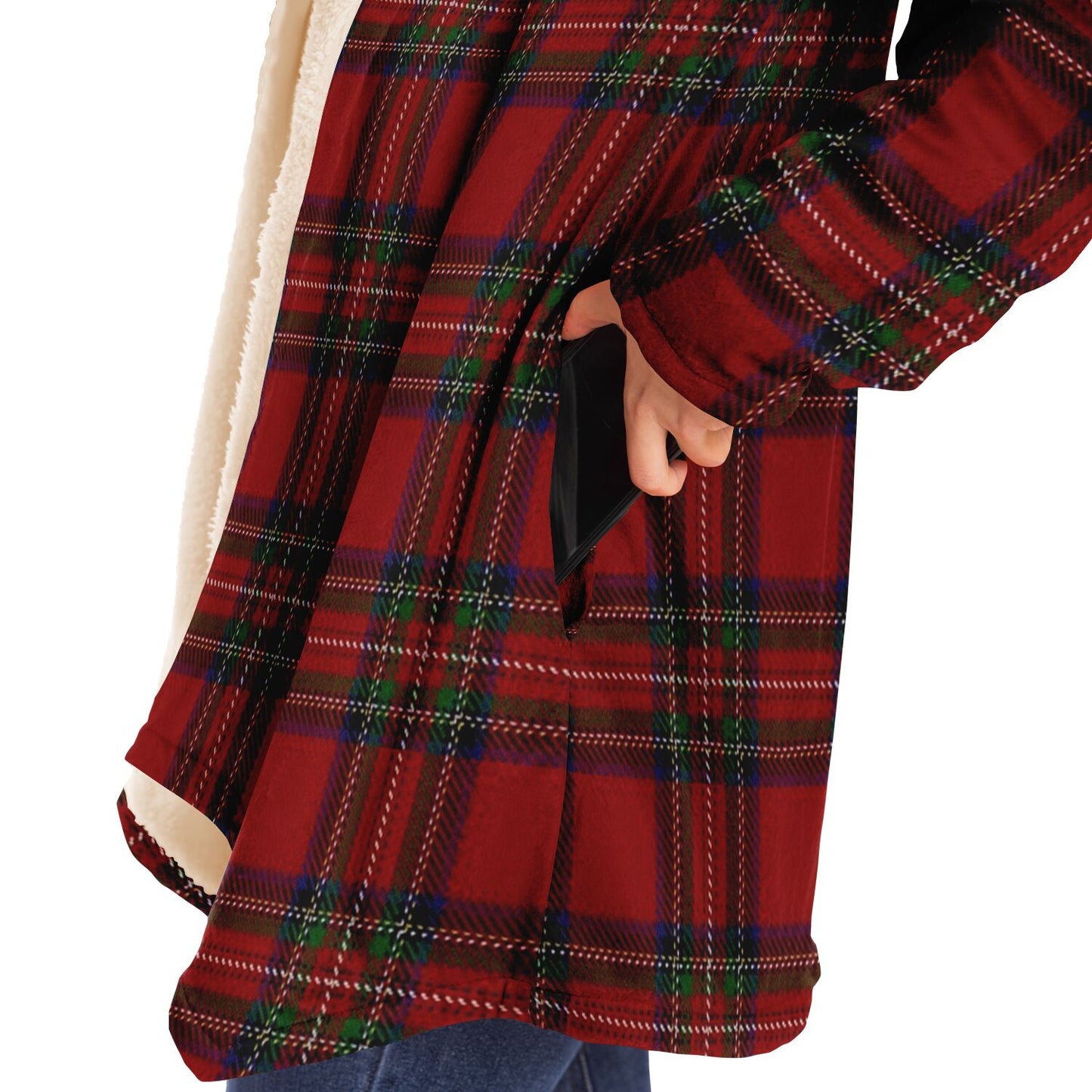 Tartan Red, hooded cloak