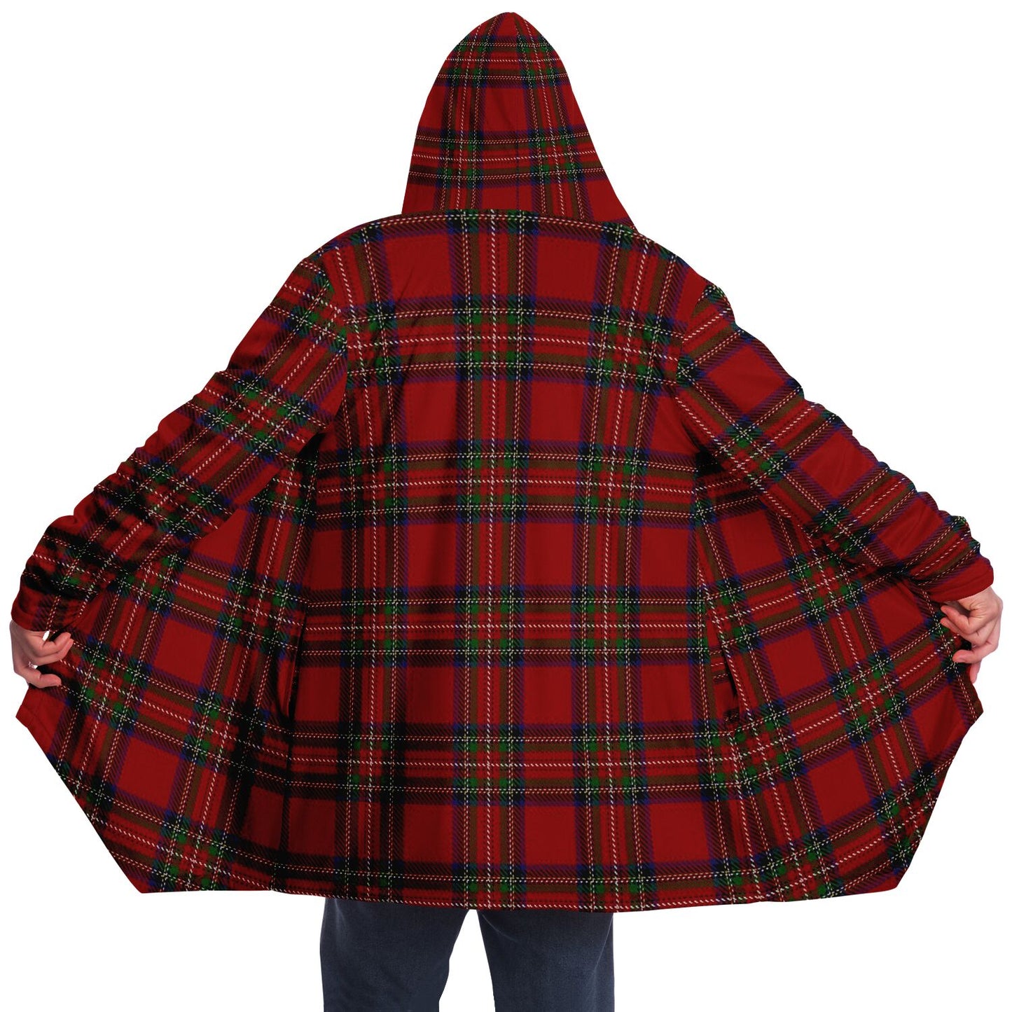 Tartan Red, hooded cloak