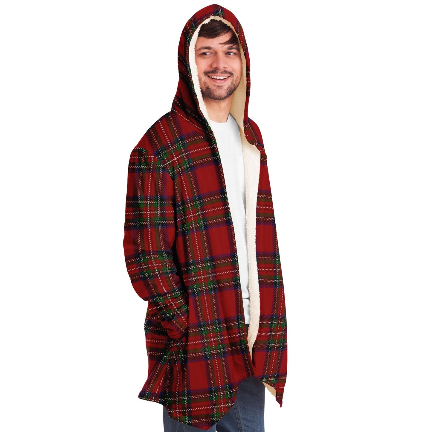 Tartan Red, hooded cloak